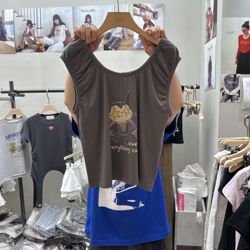 STICK WITH韓國直郵女裝新品推薦休閑時尚人氣吊帶背心無袖STICK WITH吊帶/背心圖色3