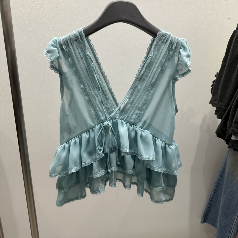 TARABY MOTION韓國直郵女士新款26夏季熱賣吊帶背心荷葉邊TARABY MOTION吊帶/背心