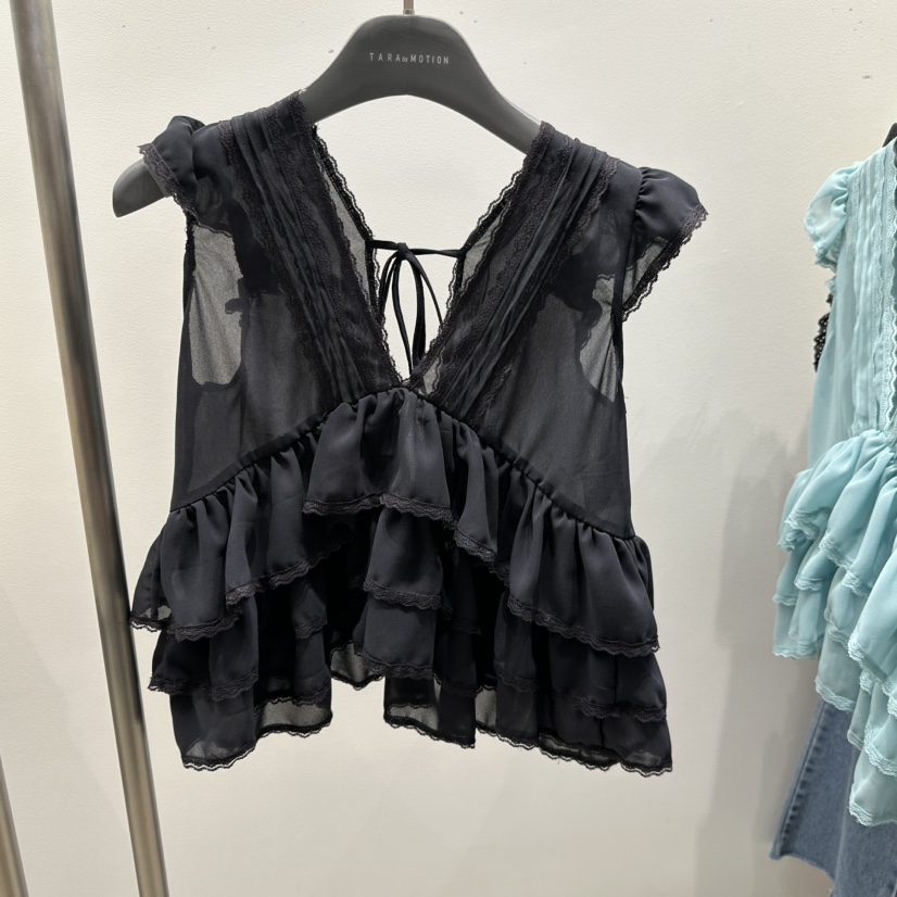 TARABY MOTION韓國直郵女士新款26夏季熱賣吊帶背心荷葉邊TARABY MOTION吊帶/背心圖色2