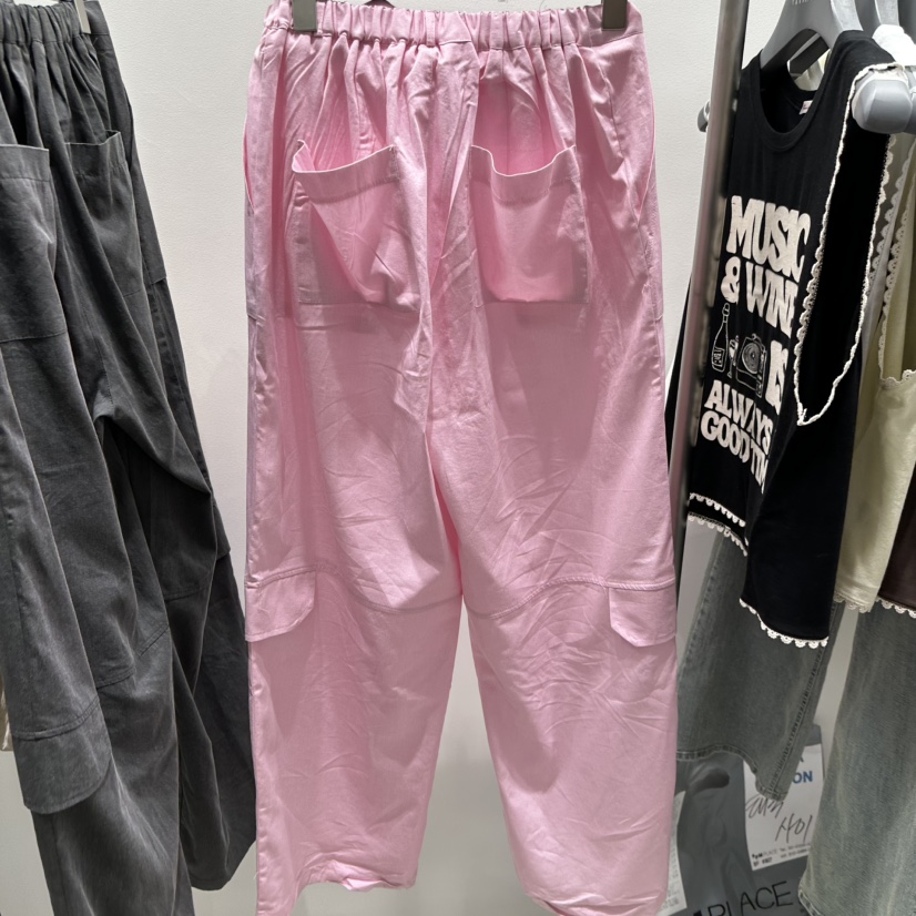 TARABY MOTION東大門實拍韓國女裝新品熱賣26夏季休閑褲口袋TARABY MOTION休閑褲
