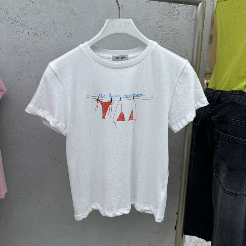 SIXTEEN東大門實拍韓國女士新品休閑熱賣時尚人氣26夏季T恤SIXTEENT恤圖色1