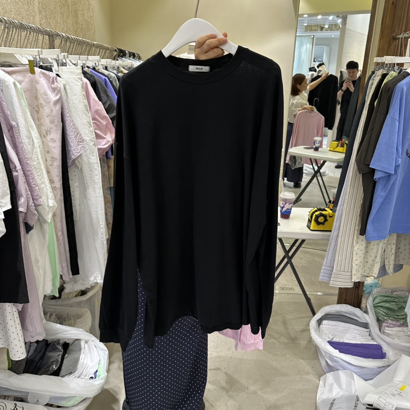 REFLAT韓國直郵女士新品人氣休閑推薦長袖T恤不含腰帶亞麻REFLAT長袖T恤圖色5