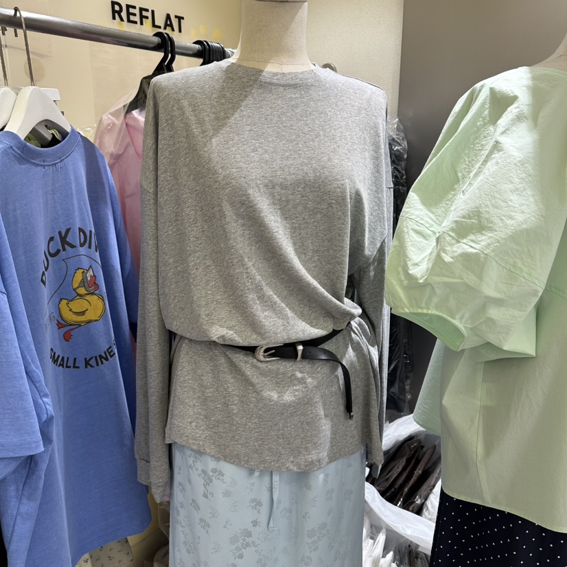 REFLAT韓國直郵女士新品人氣休閑推薦長袖T恤不含腰帶亞麻REFLAT長袖T恤圖色6