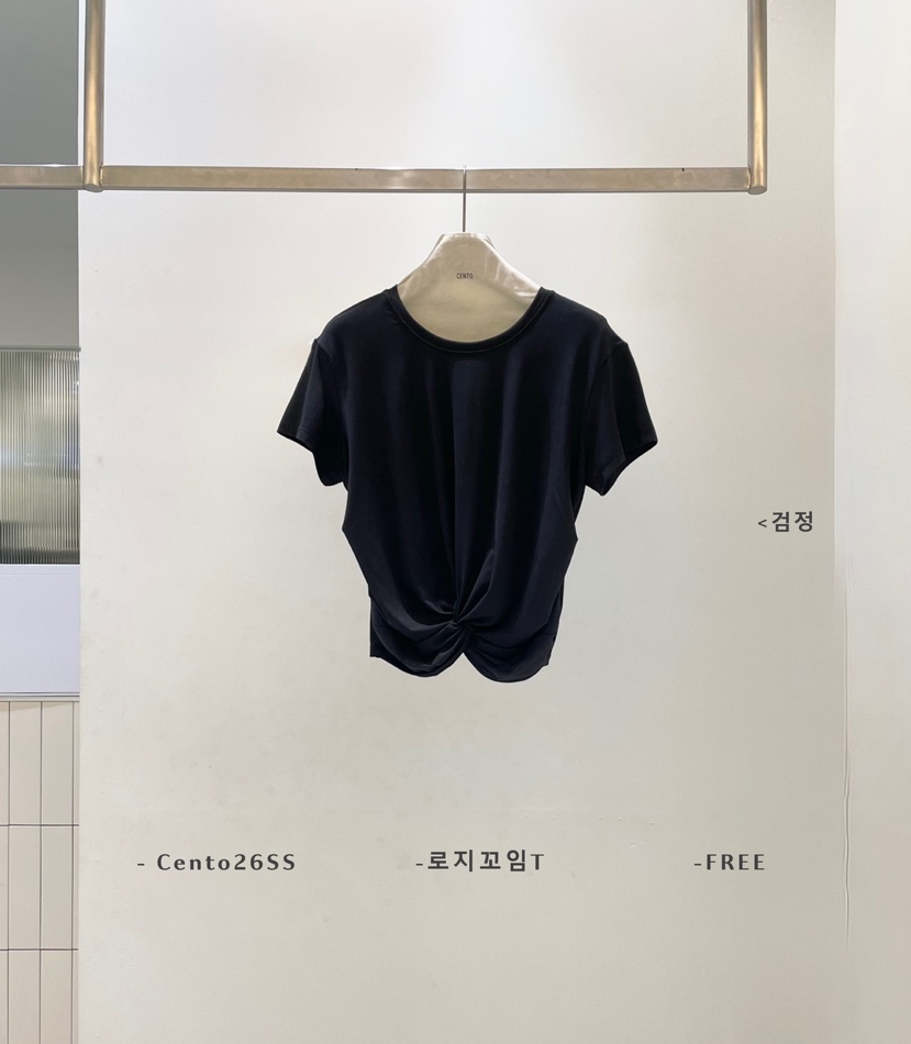 CENTO韓國直郵實拍女士新品推薦休閑26夏季時尚人氣熱賣T恤CENTOT恤圖色3黑色