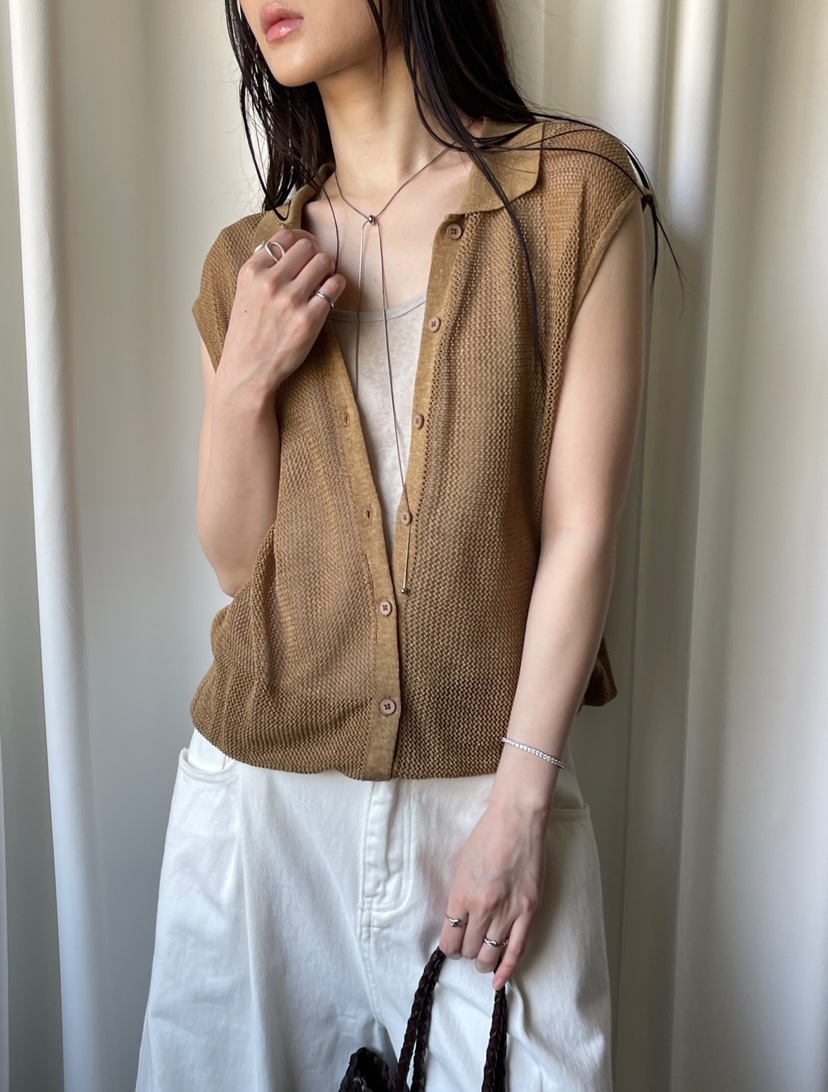 CENTO韓國代購女裝新品人氣休閑26夏季推薦熱賣針織衫網眼CENTO針織衫