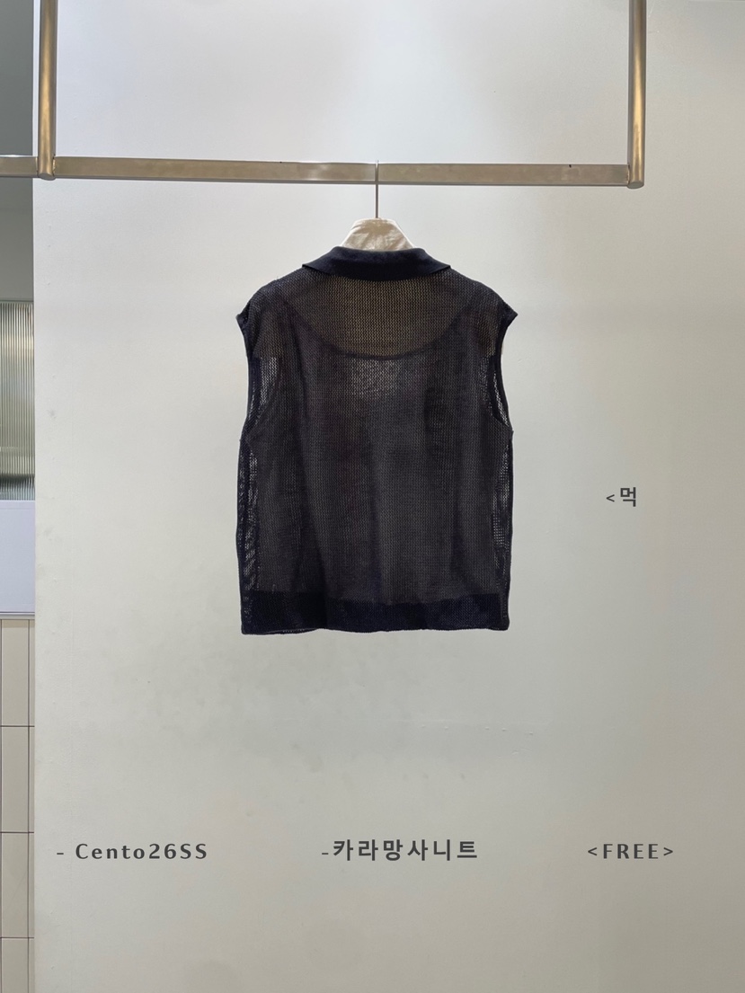 CENTO韓國代購女裝新品人氣休閑26夏季推薦熱賣針織衫網眼CENTO針織衫