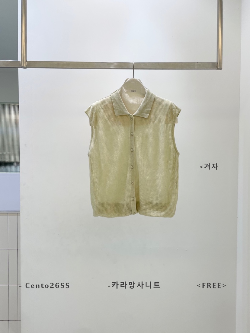 CENTO韓國代購女裝新品人氣休閑26夏季推薦熱賣針織衫網眼CENTO針織衫圖色2
