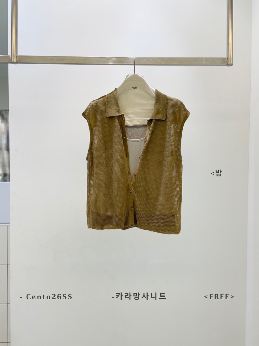 CENTO韓國代購女裝新品人氣休閑26夏季推薦熱賣針織衫網眼CENTO針織衫圖色3