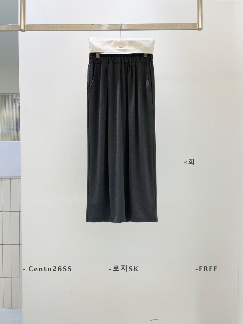 CENTO韓國直郵實拍女士新款熱賣時尚休閑推薦26夏季人氣長裙CENTO長裙圖色1灰色
