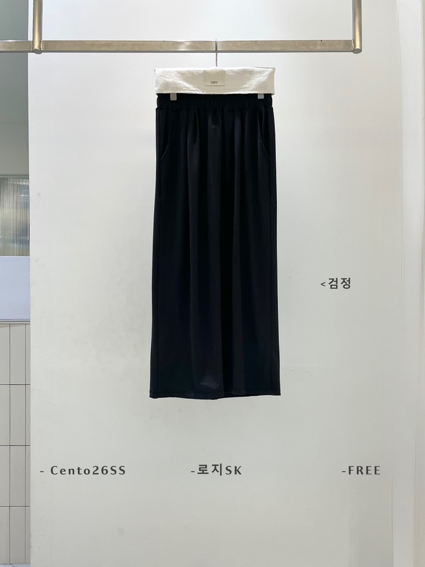 CENTO韓國直郵實拍女士新款熱賣時尚休閑推薦26夏季人氣長裙CENTO長裙圖色2黑色