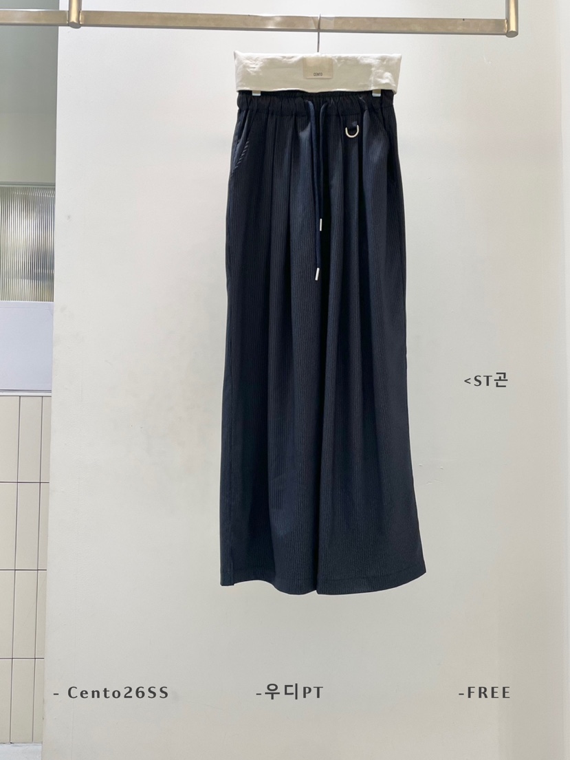 CENTO東大門實拍韓國女裝新款熱賣26夏季人氣休閑推薦休閑褲CENTO休閑褲圖色4深藍色