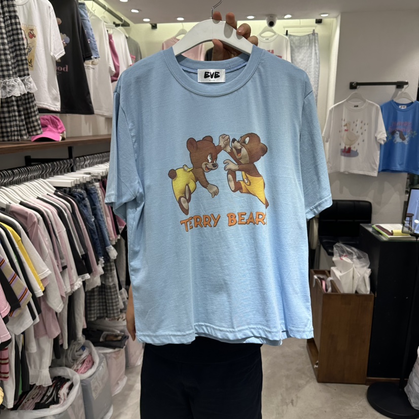EVE韓國直郵女士新品熱賣26夏季時尚休閑推薦人氣T恤EVET恤圖色2
