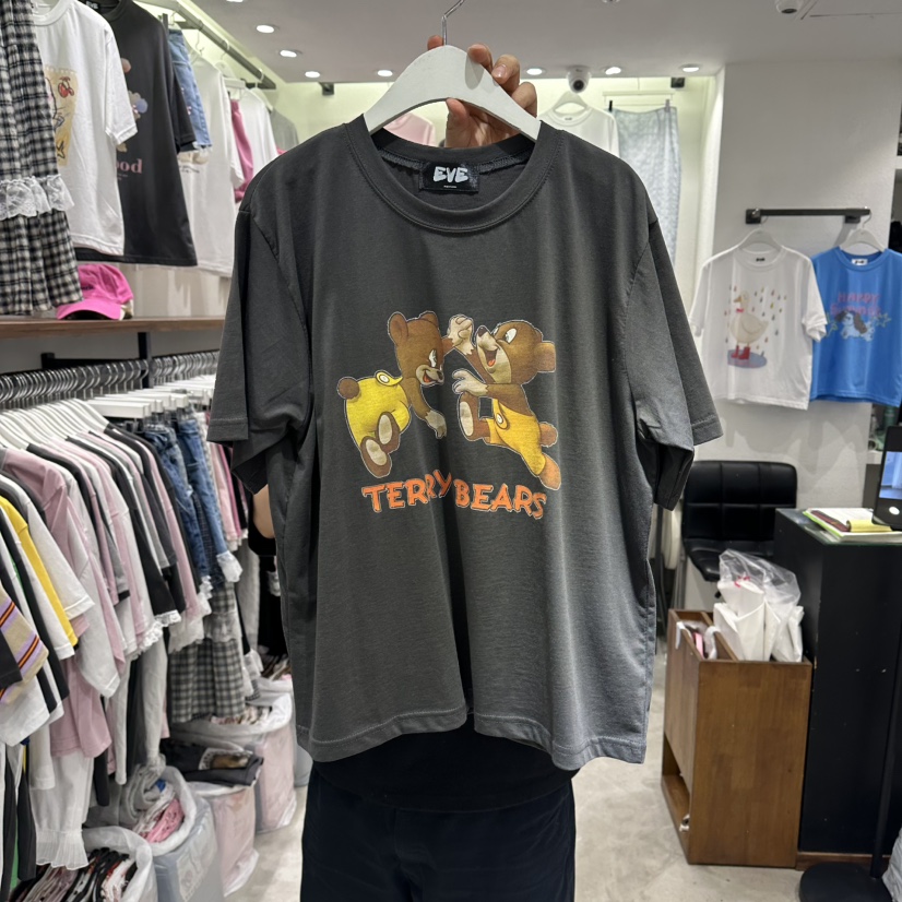 EVE韓國直郵女士新品熱賣26夏季時尚休閑推薦人氣T恤EVET恤圖色3