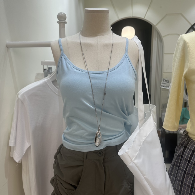 EGG IS韓國代購女裝新品人氣時尚熱賣休閑26夏季吊帶背心無袖EGG IS吊帶/背心圖色1