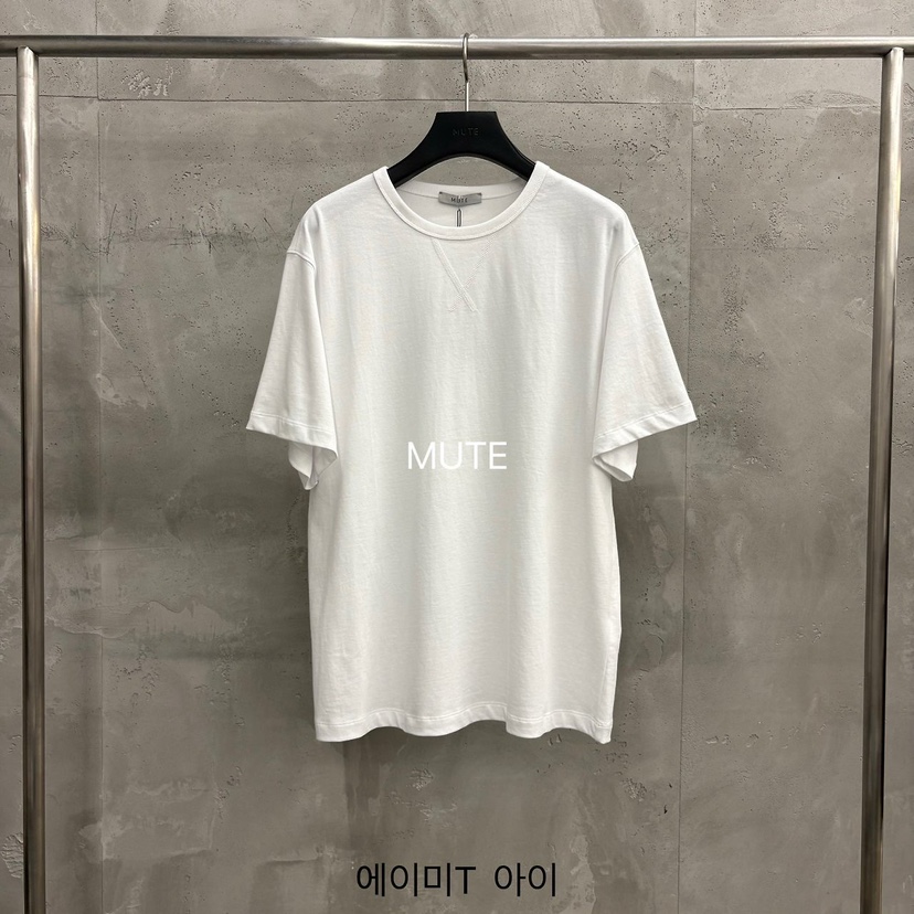 MUTE-P韓國直郵實拍女裝新品人氣熱賣休閑推薦26夏季T恤MUTET恤圖色1白色