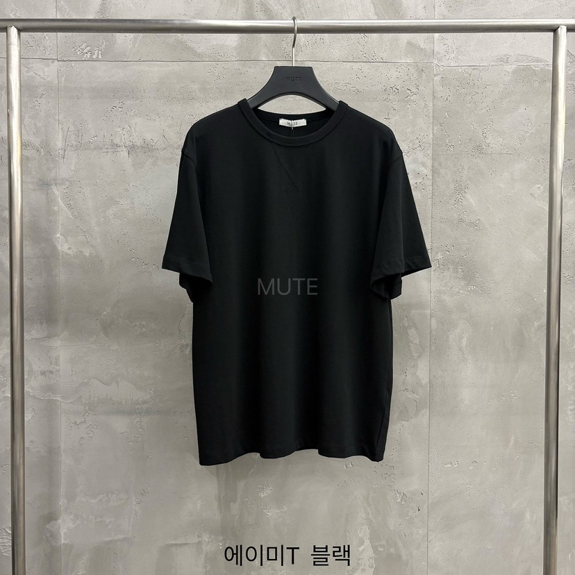 MUTE-P韓國直郵實拍女裝新品人氣熱賣休閑推薦26夏季T恤MUTET恤圖色4黑色
