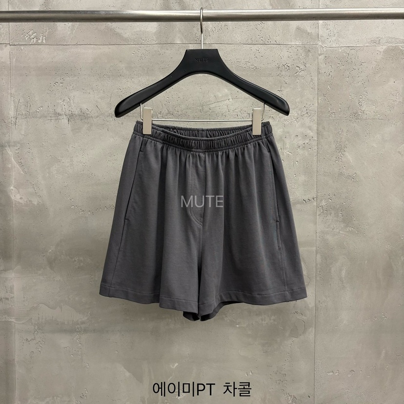 MUTE-P韓國代購女裝新品熱賣26夏季休閑推薦人氣時尚短褲MUTE短褲圖色2墨色