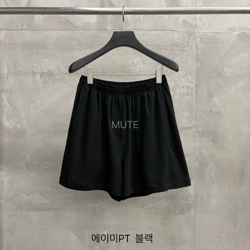 MUTE-P韓國代購女裝新品熱賣26夏季休閑推薦人氣時尚短褲MUTE短褲圖色3黑色