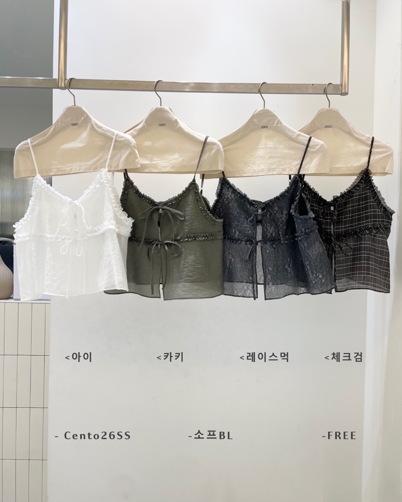 CENTO韓國直郵女士新品時尚休閑熱賣推薦人氣26夏季吊帶背心CENTO吊帶/背心