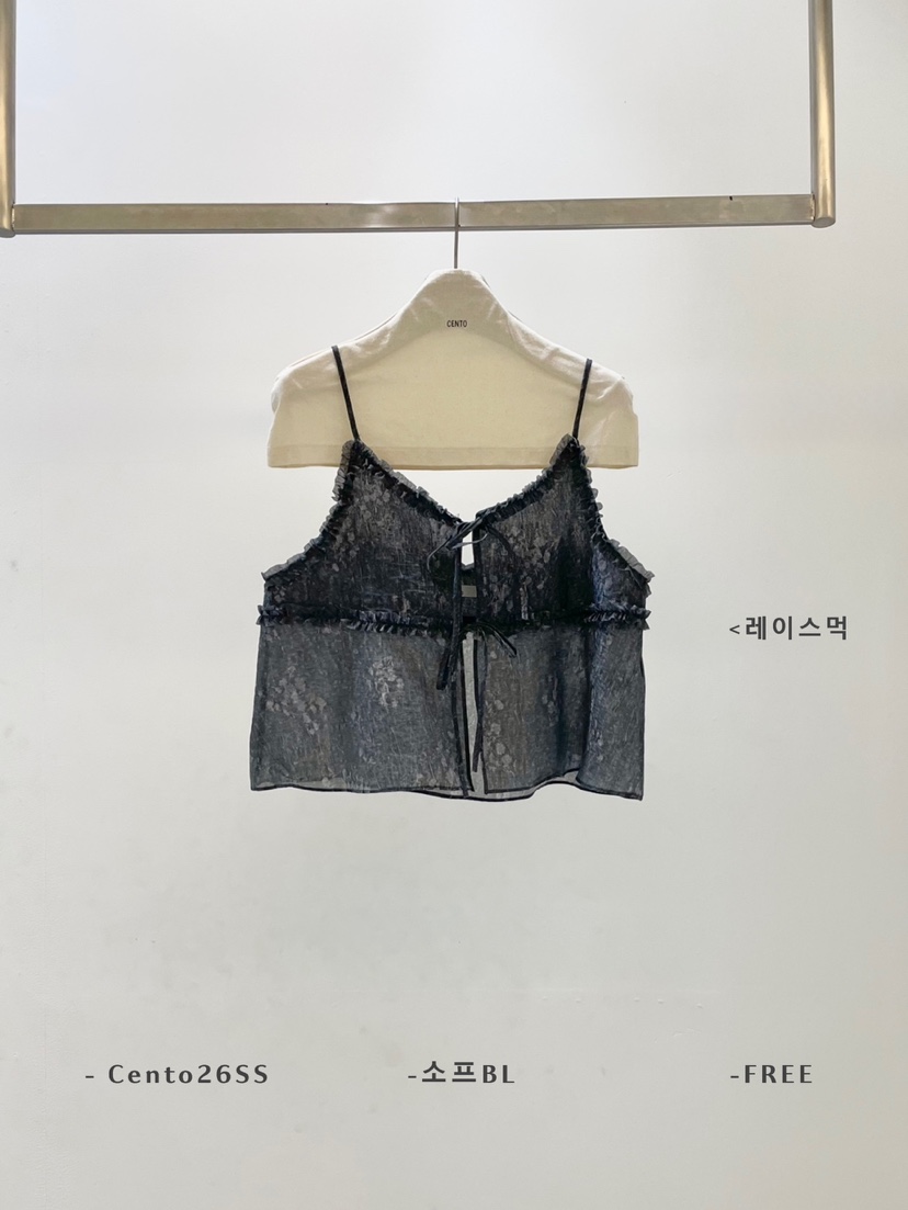 CENTO韓國直郵女士新品時尚休閑熱賣推薦人氣26夏季吊帶背心CENTO吊帶/背心圖色3墨色