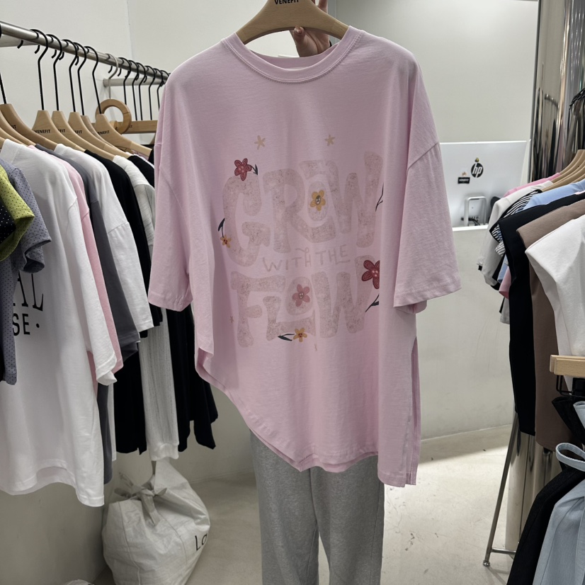 VENEFIT韓國直郵實拍女士新品時尚熱賣休閑26夏季推薦T恤VENEFIT/JENNIET恤圖色2