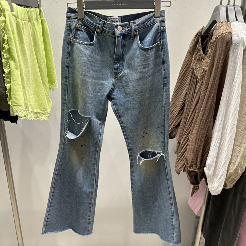 TARABY MOTION韓國東大門代購女士新款26夏季牛仔褲水洗TARABY MOTION牛仔褲圖色1