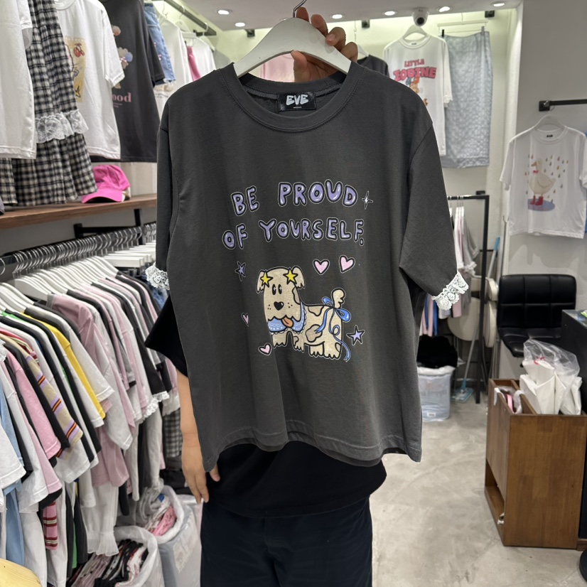 EVE韓國代購女裝新款推薦時尚休閑熱賣26夏季人氣T恤EVET恤圖色3