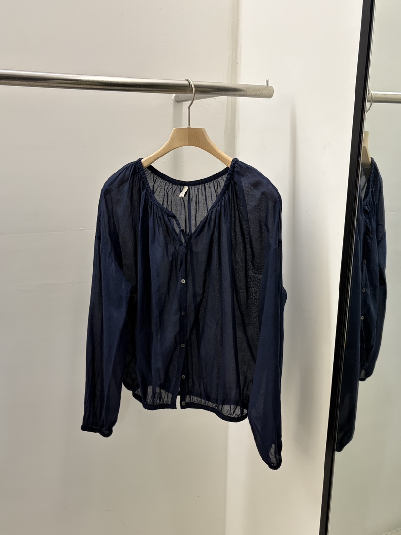 REGULARLY/PLACOR韓國東大門直郵女士新款26夏季襯衫蕾絲衫REGULARLY/PLACOR襯衫/蕾絲衫圖色5深藍色