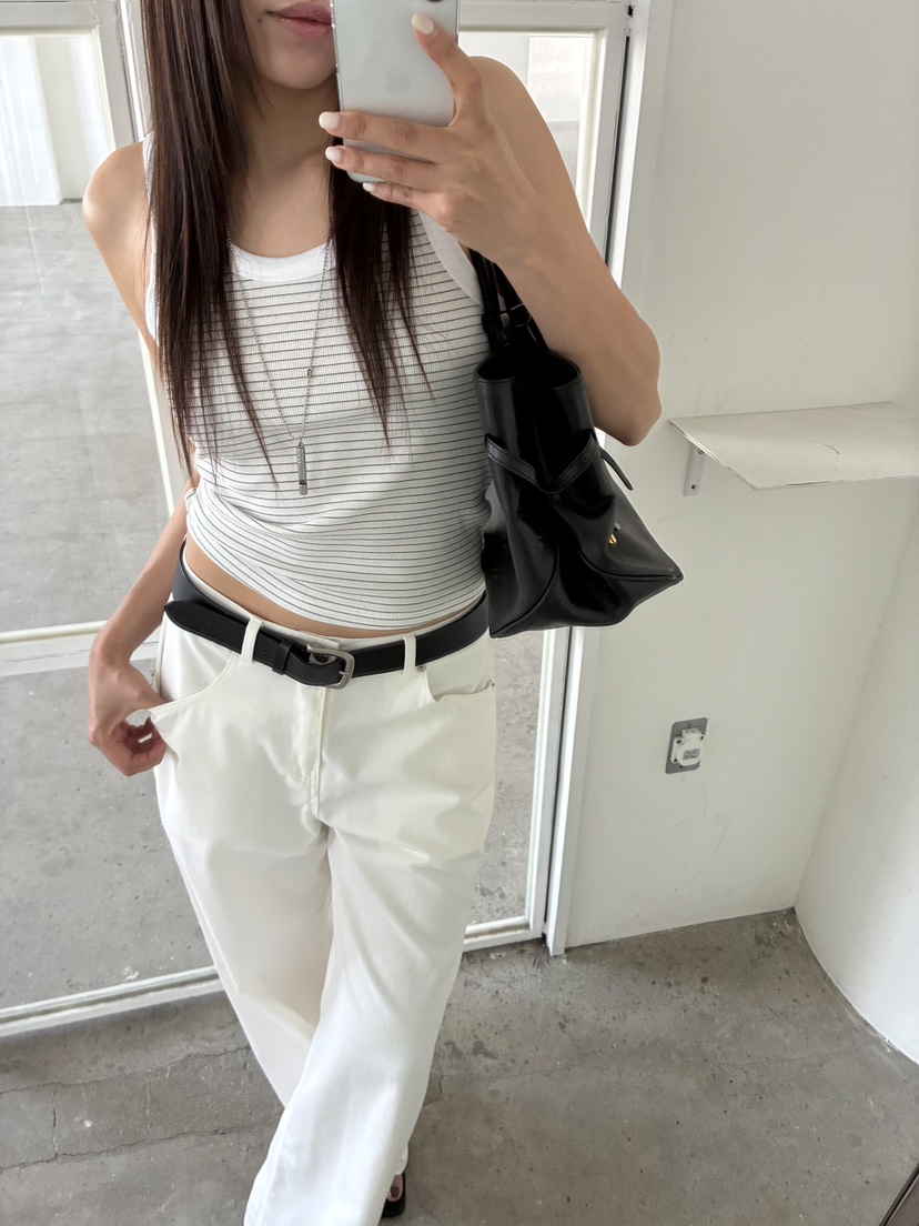 ACME韓國東大門代購女裝新款時尚熱賣推薦人氣吊帶背心條紋ACME吊帶/背心