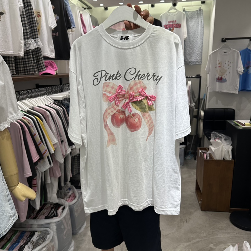 EVE韓國東大門直郵女裝新款時尚推薦休閑人氣26夏季熱賣T恤EVET恤圖色1