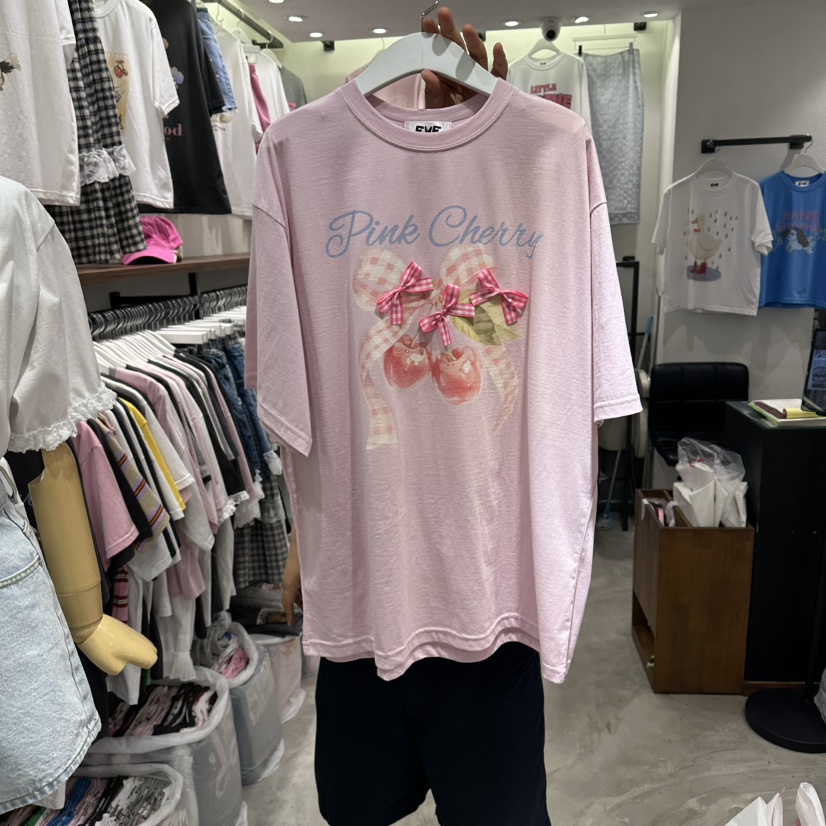 EVE韓國東大門直郵女裝新款時尚推薦休閑人氣26夏季熱賣T恤EVET恤圖色2