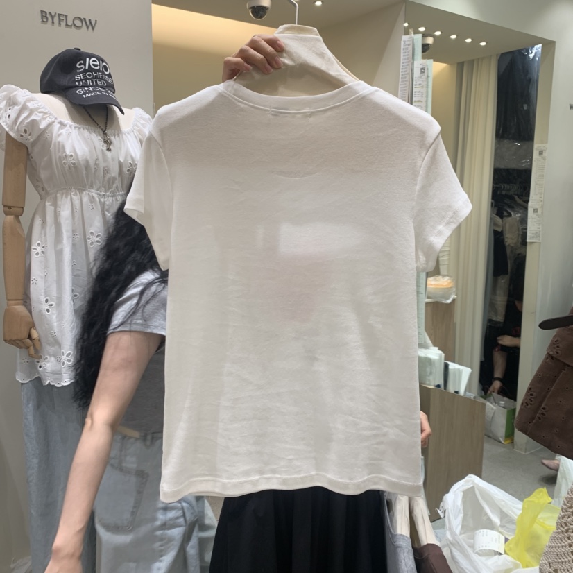 BY FLOW韓國東大門直郵女士新款26夏季人氣推薦時尚休閑T恤BY FLOWT恤