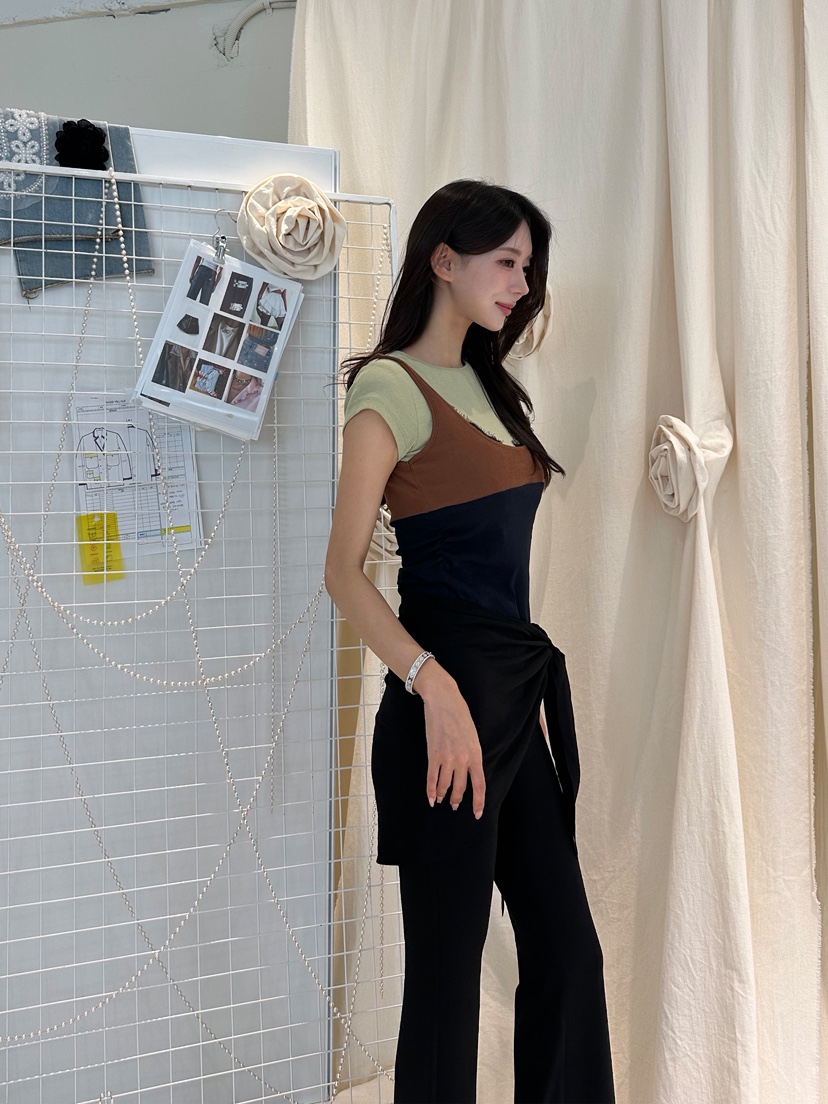 81 MARKET-L韓國直郵實拍女士新品休閑推薦人氣T恤假兩件81 MARKET-LT恤