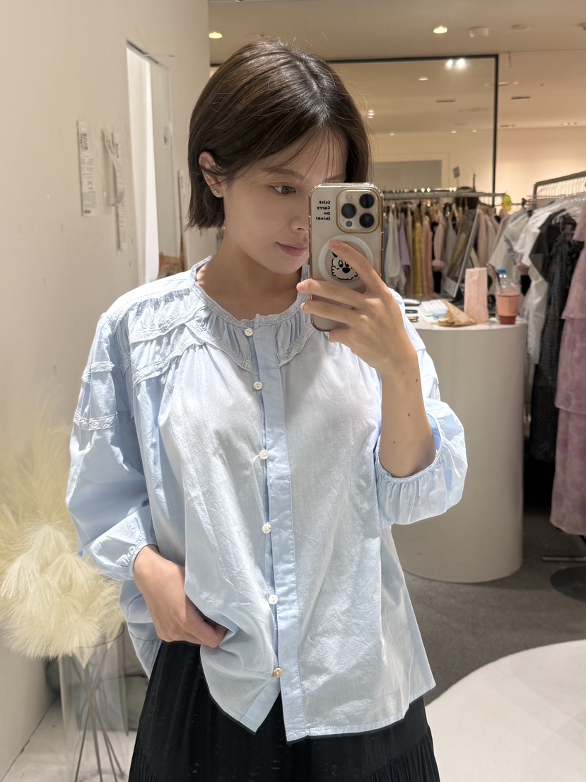 FABRIC東大門實拍韓國女裝新品推薦人氣26夏季襯衫蕾絲衫FABRIC襯衫/蕾絲衫