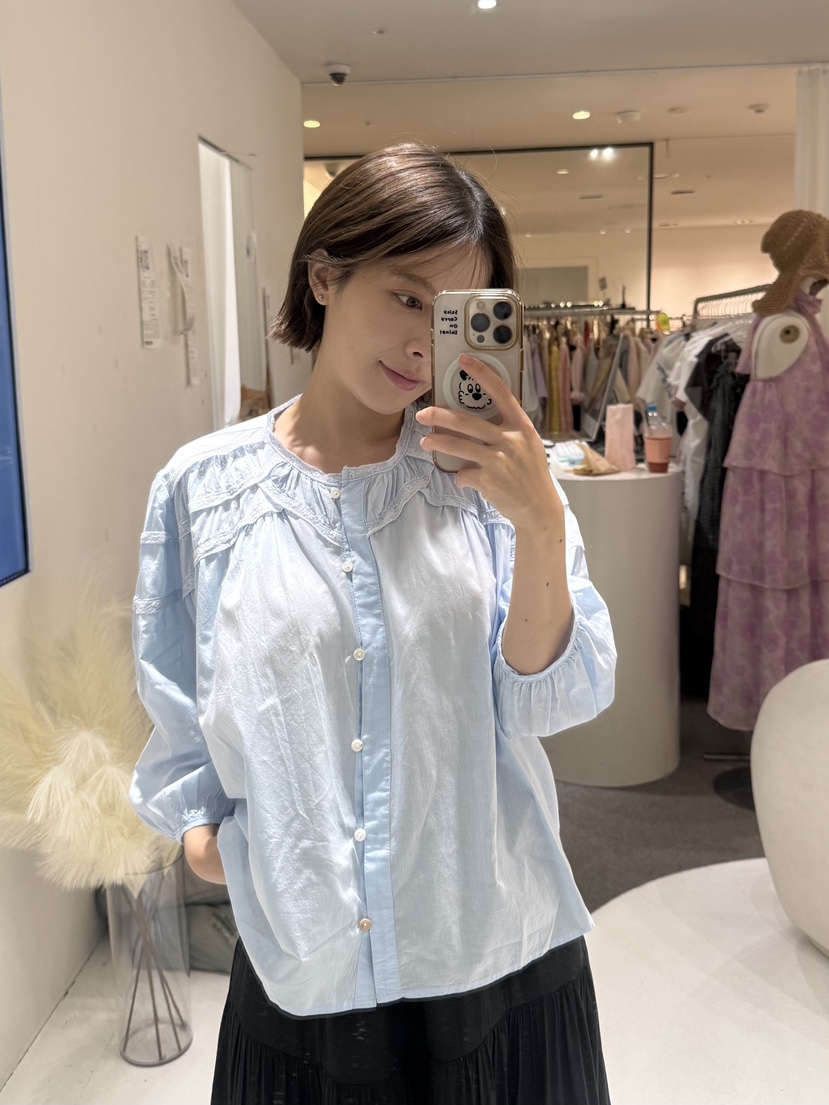 FABRIC東大門實拍韓國女裝新品推薦人氣26夏季襯衫蕾絲衫FABRIC襯衫/蕾絲衫