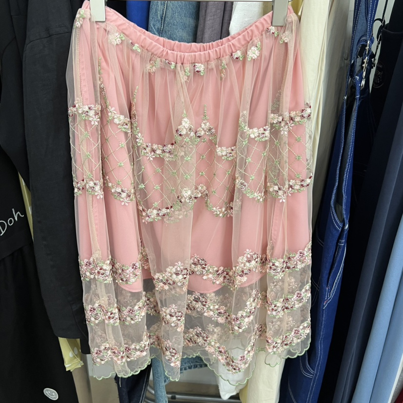 DOHWAJI韓國代購女士新款時尚26夏季熱賣半身裙中短裙刺繡DOHWAJI半身裙/中短裙