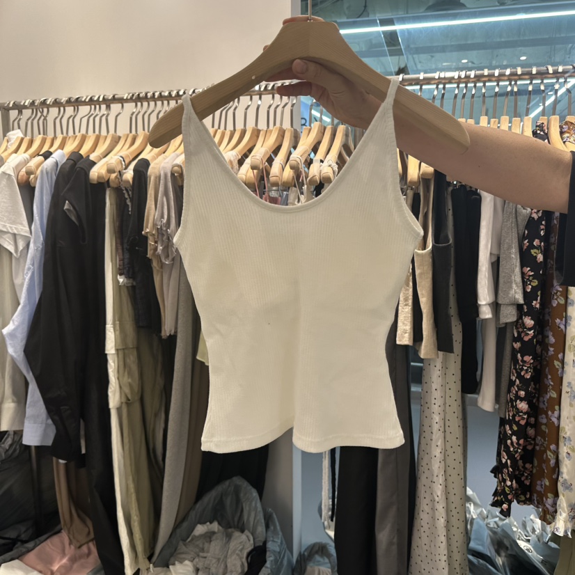 HONG.U東大門實拍韓國女士新品26夏季熱賣吊帶背心U領無袖HONG.U吊帶/背心