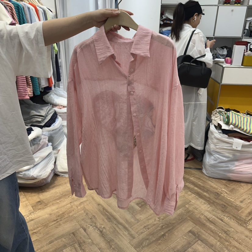 DE LINE韓國東大門代購女士新款26夏季時尚休閑襯衫蕾絲衫DE LINE襯衫/蕾絲衫