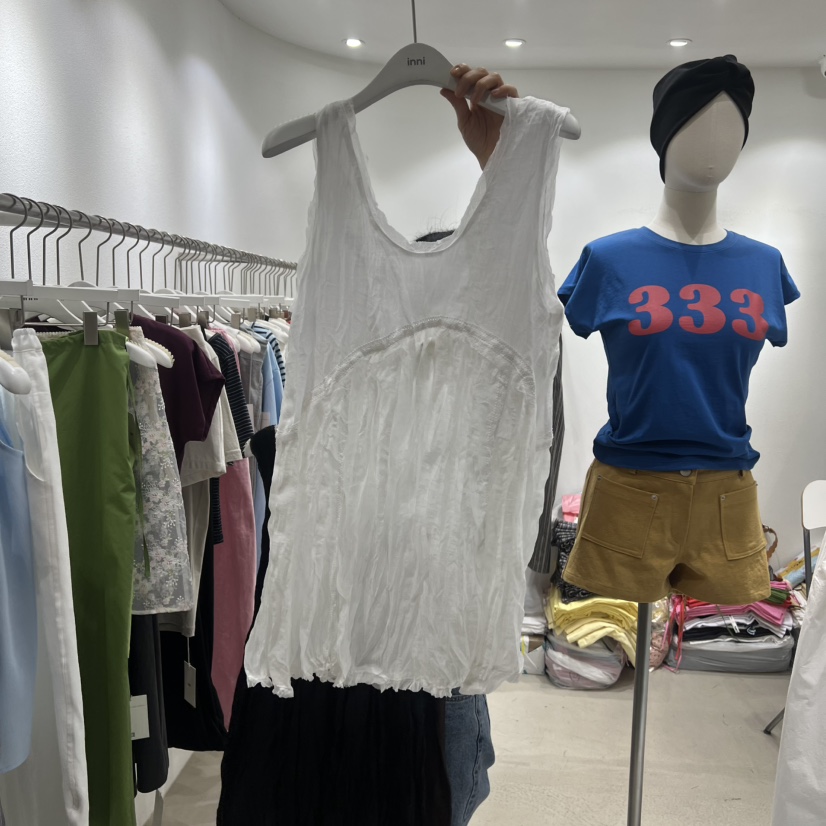 INNI韓國東大門直郵女士新款推薦時尚休閑熱賣連衣裙無袖inni連衣裙圖色1