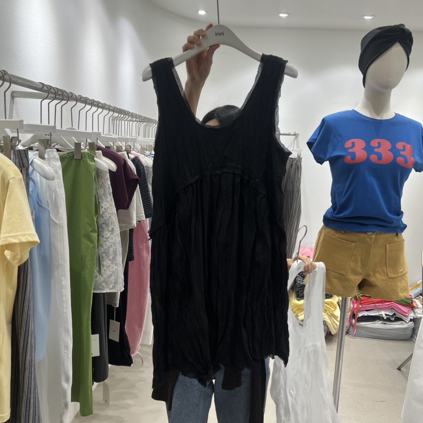 INNI韓國東大門直郵女士新款推薦時尚休閑熱賣連衣裙無袖inni連衣裙圖色2
