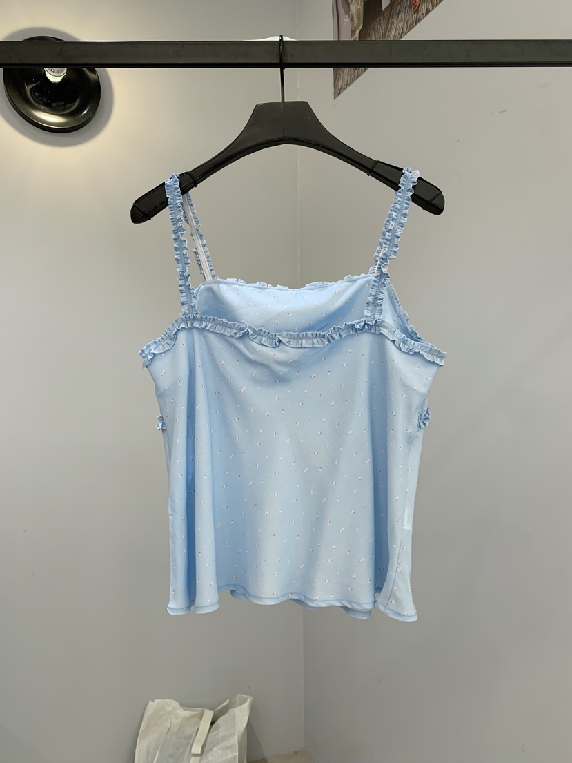 SOFTNESS韓國直郵實拍女士新品人氣26夏季吊帶背心荷葉邊Softness/Cosmic吊帶/背心