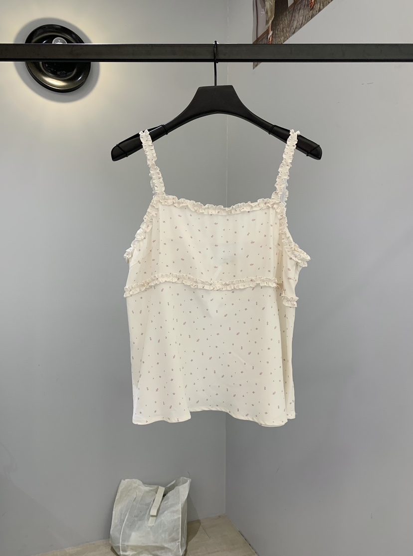 SOFTNESS韓國直郵實拍女士新品人氣26夏季吊帶背心荷葉邊Softness/Cosmic吊帶/背心圖色2