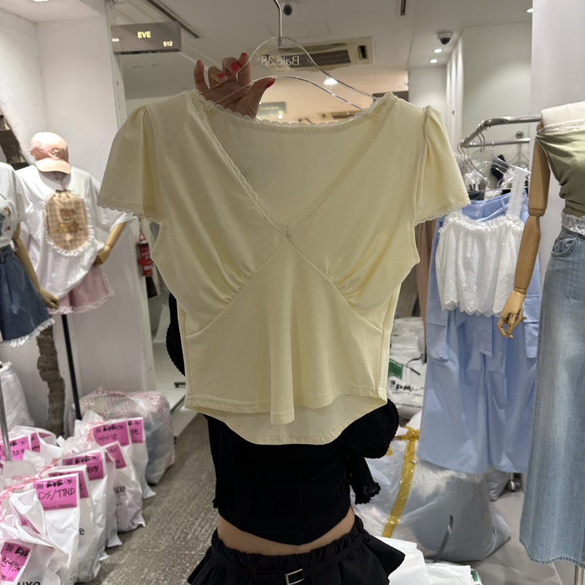 BAIE.38韓國東大門直郵女士新品時尚熱賣推薦休閑T恤V領BAIE.38T恤圖色3