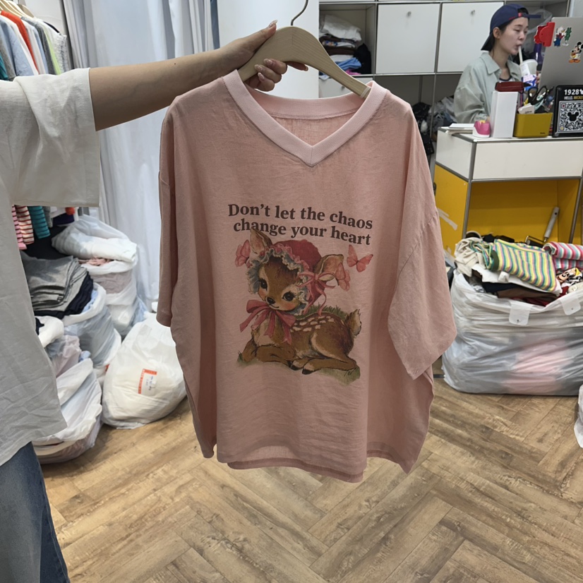 DE LINE東大門實拍韓國女士新品人氣時尚26夏季休閑熱賣T恤DE LINET恤圖色2