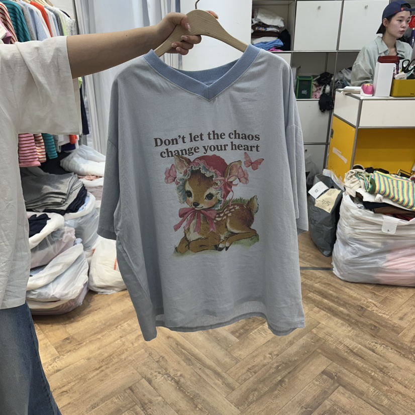 DE LINE東大門實拍韓國女士新品人氣時尚26夏季休閑熱賣T恤DE LINET恤圖色3