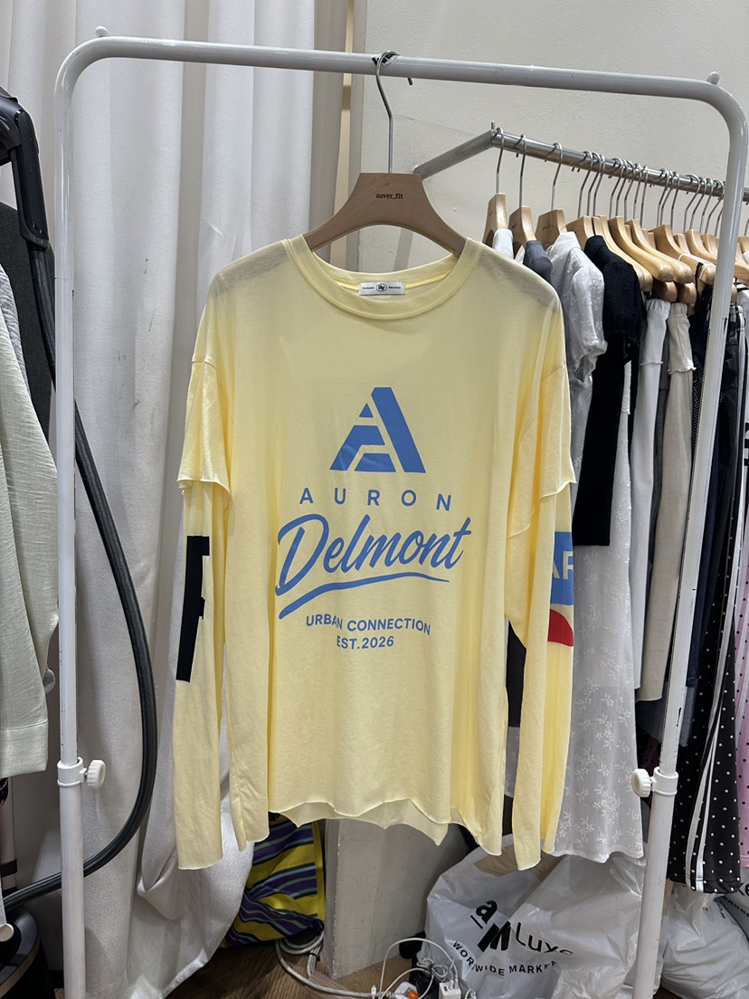AUVERFIT韓國直郵女裝新品26夏季休閑時尚推薦長袖T恤疊穿AUVERFIT長袖T恤圖色2