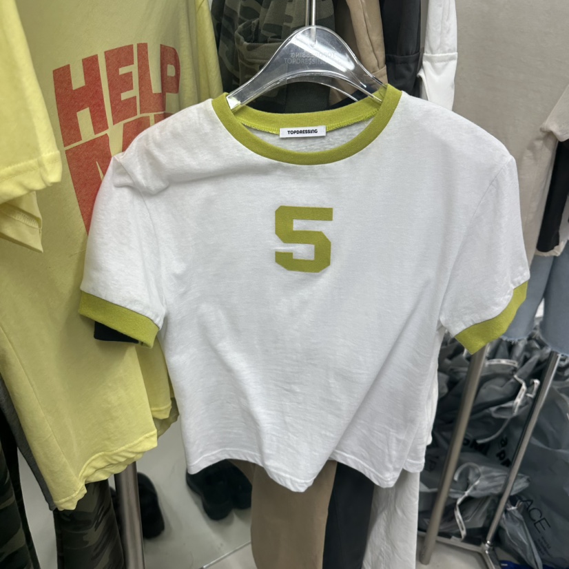 TOPDRESSING韓國代購女士新品休閑26夏季推薦熱賣T恤撞色TOPDRESSINGT恤圖色2
