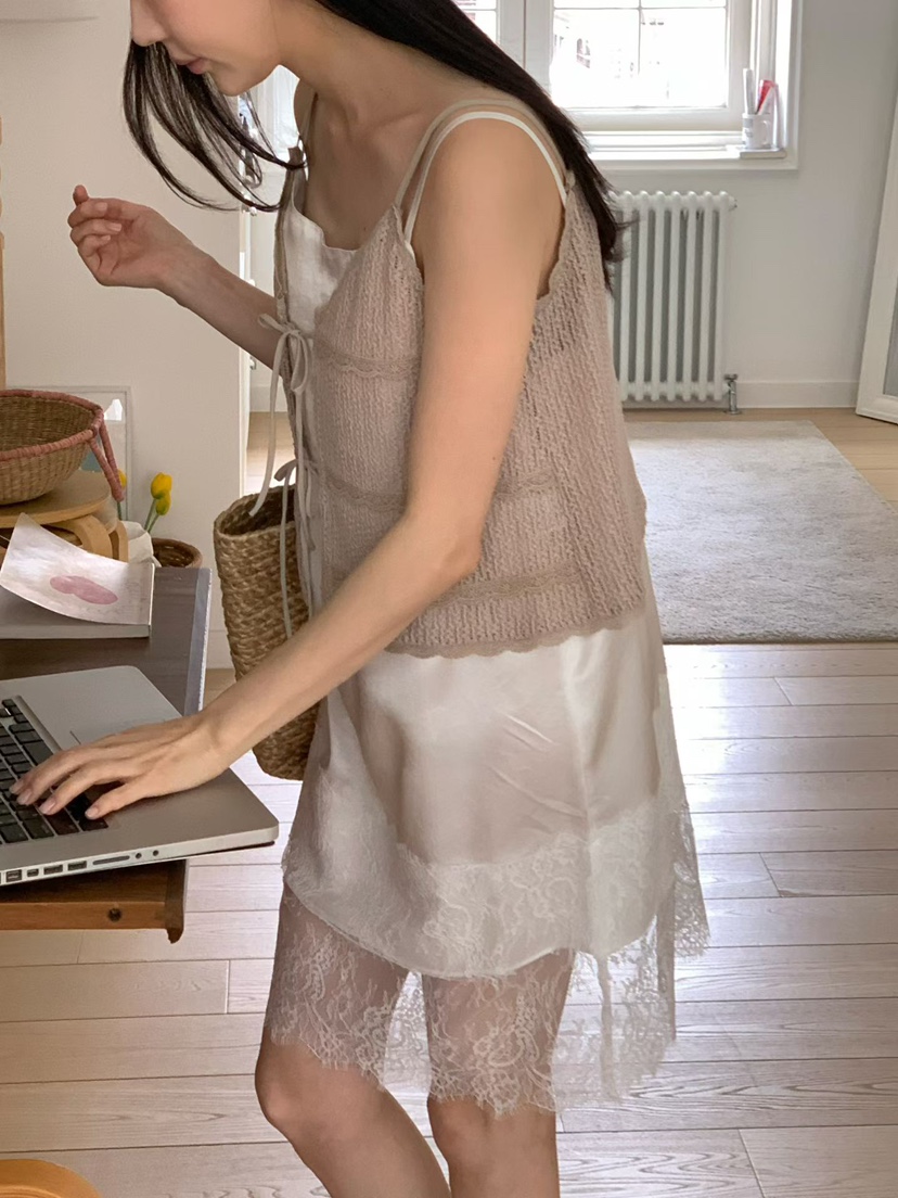BINUS韓國代購女士新款人氣26夏季休閑時尚推薦吊帶背心絲帶BINUS吊帶/背心