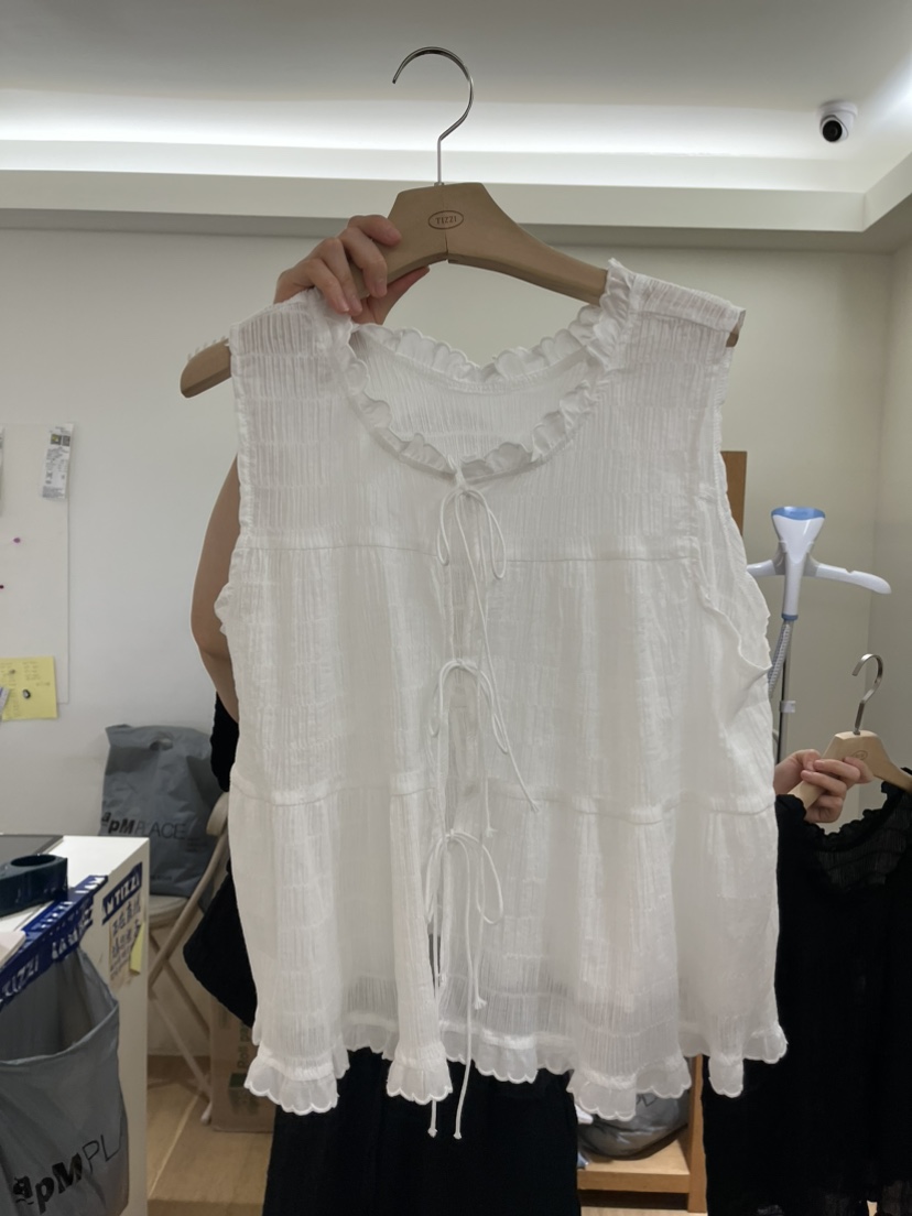 TIZZI韓國代購女士新款人氣推薦時尚26夏季休閑襯衫蕾絲衫TIZZI襯衫/蕾絲衫圖色1
