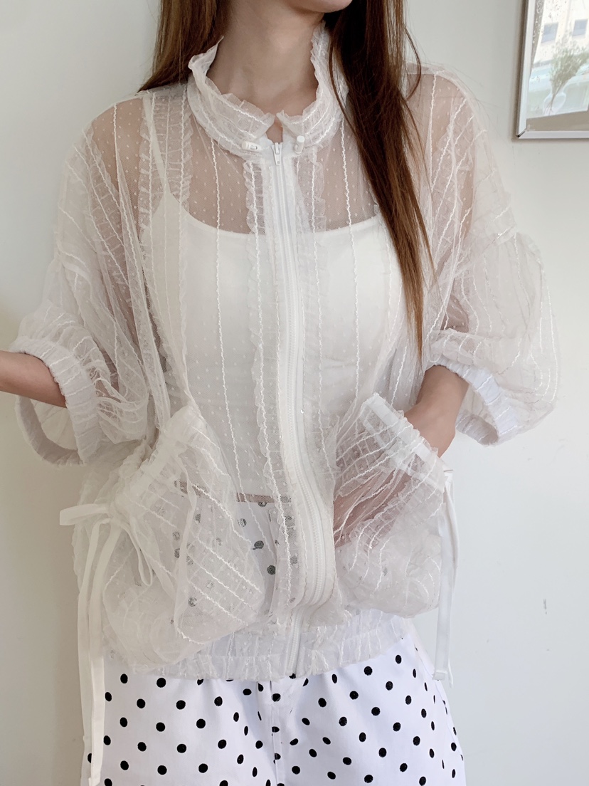 MAISONDEGLORY韓國代購女士新款26夏季時尚推薦休閑夾克蕾絲MAISON DE GLORY夾克圖色1